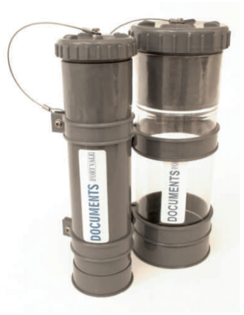 75MM PVC DOCUMENT HOLDER - INCLUDING STAINLESS STEEL BRACKETS AND PVC CAP