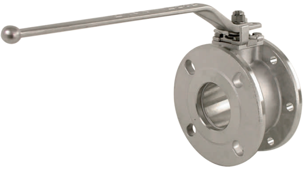 3" BALL VALVE WITH 4 HOLE INLET AND 4 HOLE SLOTTED OUTLET - LEFT HAND OPERATION