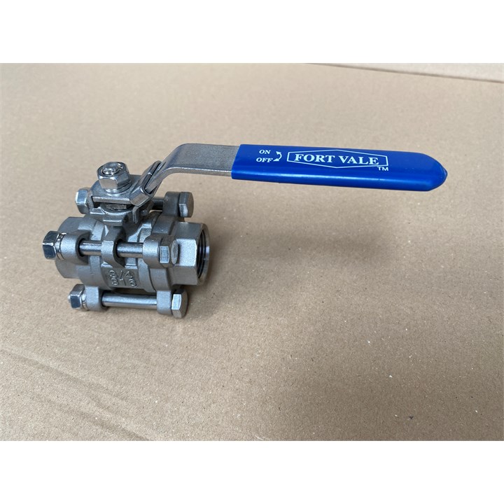 3/4" 3-PIECE BALL VALVE - BSP THREADED