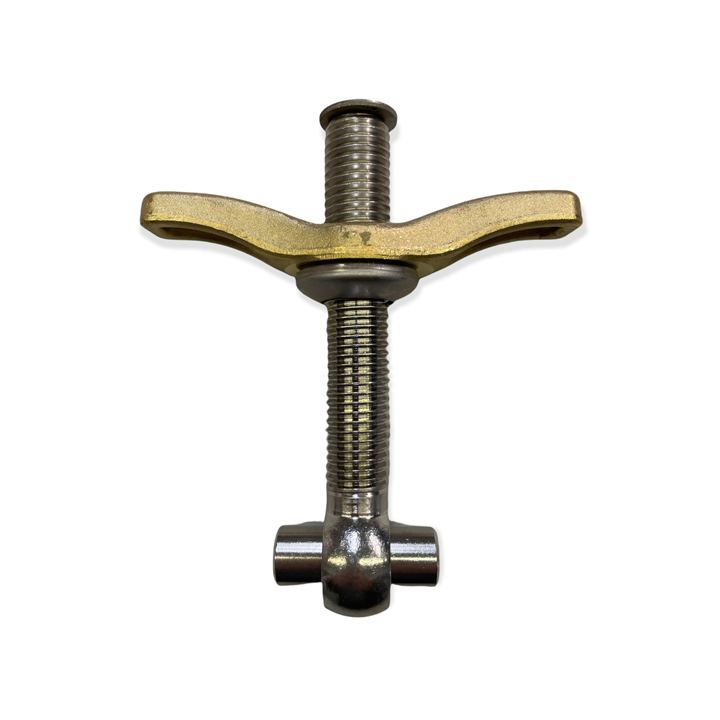 3/4" WHITWORTH SWINGBOLT ASSEMBLY - 16MM EYE - LENGTH 120.7MM - BRASS WINGNUT