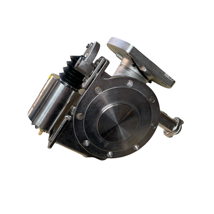 3" 90 DEGREE CLEANFLOW FOOTVALVE - PNEUMATIC OPERATION