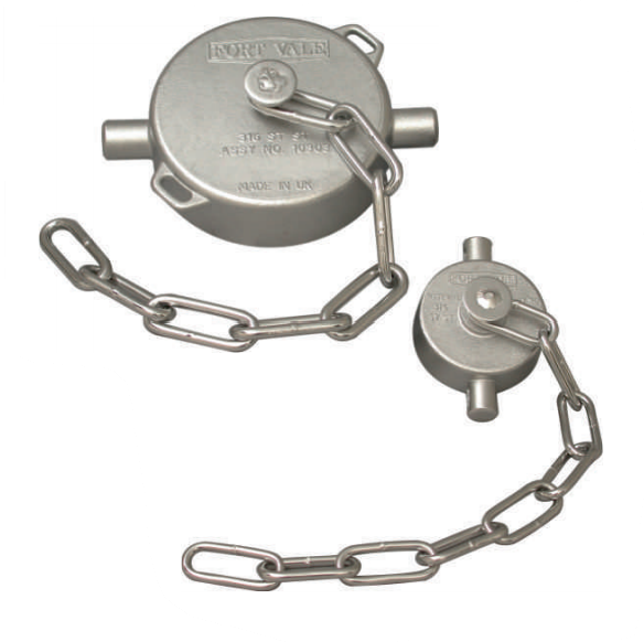 1.5" NPT STAINLESS STEEL BLANK CAP INCLUDING STAINLESS STEEL WIRE & PTFE SEAL