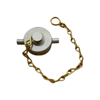 1,5" BSP ALUMINIUM BLANK CAP INCLUDING BRASS CHAIN & LEATHER SEAL