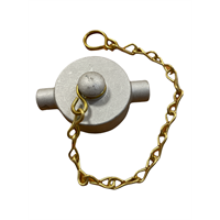 2" BSP ALUMINIUM BLANK CAP INCLUDING BRASS CHAIN & LEATHER SEAL