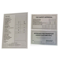 DATA PLATE - COMBINED MANUFACTURER FROM STAINLESS STEEL