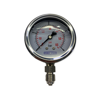 PRESSURE GAUGE, 2.5" DIAMETER, 0-4 BAR, 1/4"BSP CONNECTION, STAINLESS HOUSING